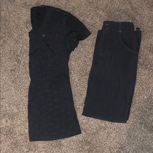 Gray Heart&Soul Scrub Set